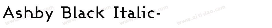 Ashby Black Italic字体转换